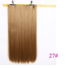 Load image into Gallery viewer, USMEI 5 clips/piece Natural Silky straight Hair Extention 24&quot;inches 120g Clip in women pieces Long Fake synthetic Hair