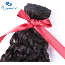 Load image into Gallery viewer, Sapphire Hair Products Malaysian Water Wave Hair With Closure Remy Human Hair Weave 3 Bundles Human Hair With Lace Frontal Deals