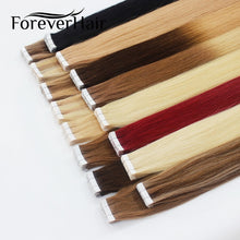 Load image into Gallery viewer, FOREVER HAIR 2.0g/pc 18&quot; Remy Tape In Human Hair Extension Full Cuticle Seamless Straight Skin Weft Hair Salon Style 20pcs/pac