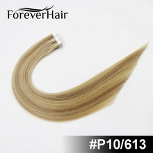 Load image into Gallery viewer, FOREVER HAIR 2.0g/pc 18&quot; Remy Tape In Human Hair Extension Full Cuticle Seamless Straight Skin Weft Hair Salon Style 20pcs/pac