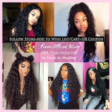 Load image into Gallery viewer, Raw Indian Hair Bundles With Closure Water Wave Bundles with Closure Funmi Virgin Human Hair Bundles with Closure Make Wig Free