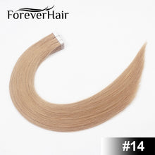 Load image into Gallery viewer, FOREVER HAIR 2.0g/pc 18&quot; Remy Tape In Human Hair Extension Full Cuticle Seamless Straight Skin Weft Hair Salon Style 20pcs/pac