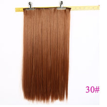 Load image into Gallery viewer, USMEI 5 clips/piece Natural Silky straight Hair Extention 24&quot;inches 120g Clip in women pieces Long Fake synthetic Hair