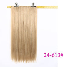 Load image into Gallery viewer, USMEI 5 clips/piece Natural Silky straight Hair Extention 24&quot;inches 120g Clip in women pieces Long Fake synthetic Hair