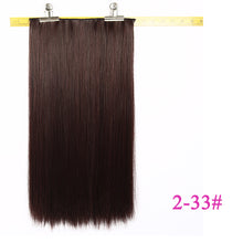 Load image into Gallery viewer, USMEI 5 clips/piece Natural Silky straight Hair Extention 24&quot;inches 120g Clip in women pieces Long Fake synthetic Hair