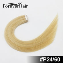 Load image into Gallery viewer, FOREVER HAIR 2.0g/pc 18&quot; Remy Tape In Human Hair Extension Full Cuticle Seamless Straight Skin Weft Hair Salon Style 20pcs/pac