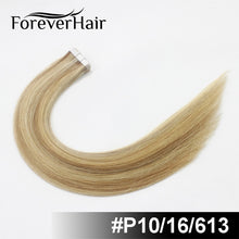 Load image into Gallery viewer, FOREVER HAIR 2.0g/pc 18&quot; Remy Tape In Human Hair Extension Full Cuticle Seamless Straight Skin Weft Hair Salon Style 20pcs/pac