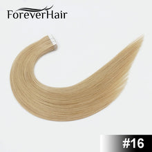 Load image into Gallery viewer, FOREVER HAIR 2.0g/pc 18&quot; Remy Tape In Human Hair Extension Full Cuticle Seamless Straight Skin Weft Hair Salon Style 20pcs/pac