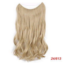 Load image into Gallery viewer, AISI BEAUTY No Clips in  One Piece Synthetic Hair Extensions Long Fish Line Straight Hair Extensions Secret Invisible Hairpieces