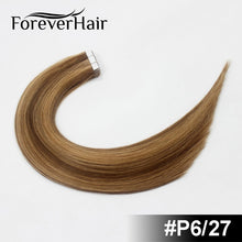 Load image into Gallery viewer, FOREVER HAIR 2.0g/pc 18&quot; Remy Tape In Human Hair Extension Full Cuticle Seamless Straight Skin Weft Hair Salon Style 20pcs/pac